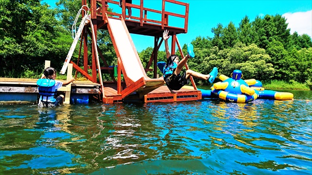 水遊び満喫の様子